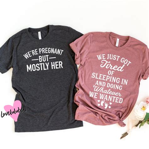 Couples Pregnancy Announcement Shirts Funny Pregnancy Shirt Etsy