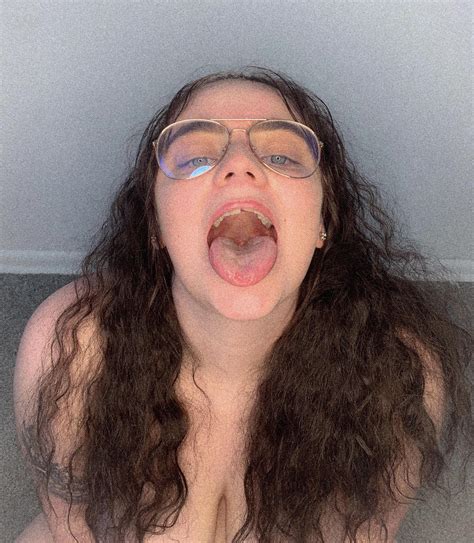 Would You Rather Cum On My Tongue Or Glasses Maybe Youll Have