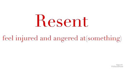 504 Essential Words With Movie Lesson 7 Resent Meaning