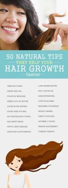 Follow these handy tips and you will learn how to grow hair faster, with results in no time. 50 Best Natural Tips For How To Make Hair Grow Faster