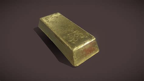 Gold Ingot Large Buy Royalty Free 3d Model By Getdeadentertainment