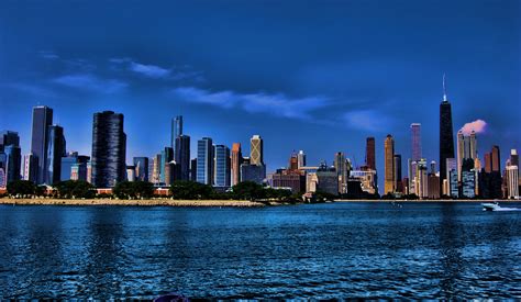 737335 Illinois Coast Skyscrapers Houses Usa Chicago City Rare