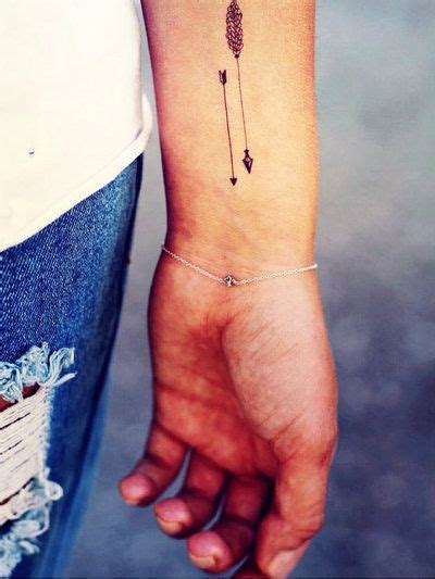 2pcs Tiny Arrows Set Inknart Temporary Tattoo Wrist Quote Tattoo