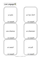 French school uniform vocabulary cards - clothes ...