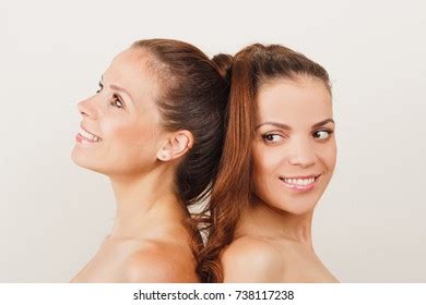 Beautiful Naked Multicultural Girls Isolated On Stock Photo