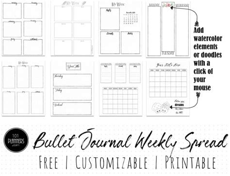 Free Bullet Journal Weekly Spread Maker
