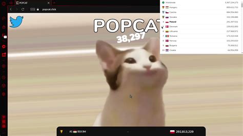 The leaderboard is separated by countries and the netizens of the top countries are all reaching for the #1 spot. Popcat click :dobijamy top 1: - YouTube