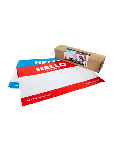 Montana Hello My Name Is Sticker A2 Xxl Spray Paint Supplies From Fat Buddha Store Uk