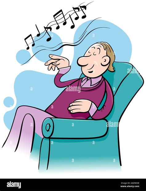 Music Lover Character Cartoon Illustration Stock Photo Alamy
