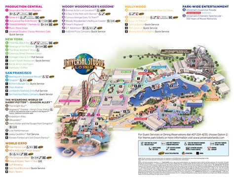 Universal Studios Florida Park Map 2020 The World Map