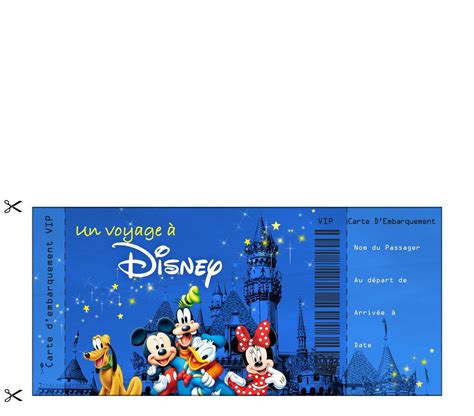 Carte Dembarquement Personnalisée Un Voyage à Disney Etsy France
