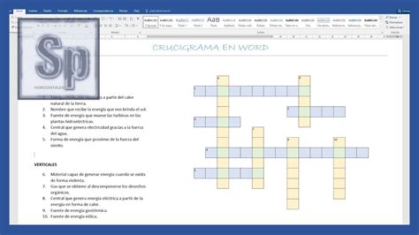 Word Cómo Hacer Un Crucigrama En Word Tutorial En Español Hd Youtube