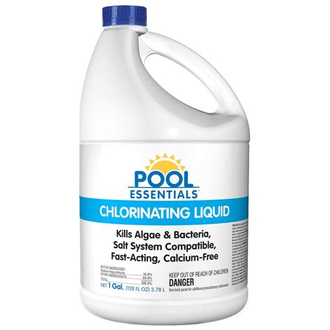 How much chlorine in pool. Pool Essentials 1-Gallon Liquid Pool Chlorine at Lowes.com