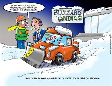 Blizzard Slams Midwest With Over 20 Inches Of Snow Cartoon