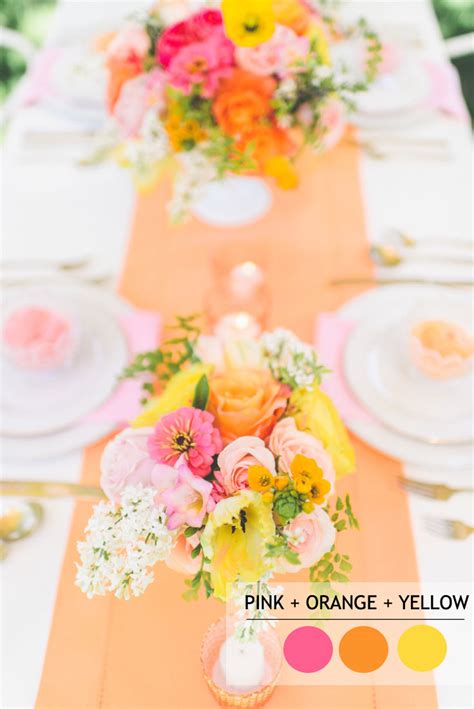 15 Fabulous Summer Wedding Color Combos Orange Pink And Yellow Summer