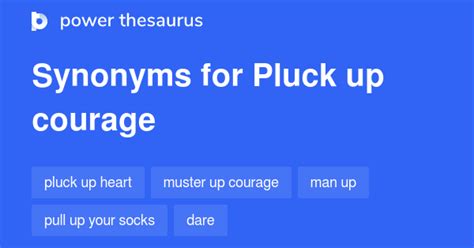 Pluck Up Courage Synonyms 54 Words And Phrases For Pluck Up Courage