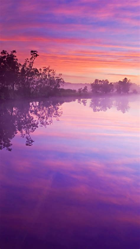 Purple Cloudy Sky Reflection Backiee