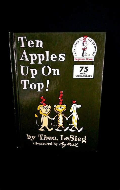 Seuss spot beginner kid's book bundle. Vintage Dr. Seuss 'Ten Apples Up On Top Beginner | Etsy ...