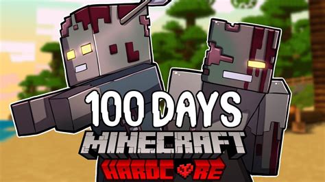 I Survived 100 Days In A Minecraft Zombie Apocalypse Survival Island