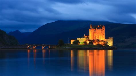 Eilean Donan Castle At The Blue Hour After Sunset