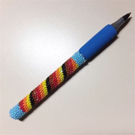 Beaded Pen Apache Made Native Rainbows