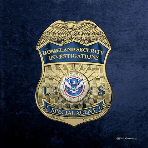 Homeland Security Investigations H S I Special Agent New Badge Over