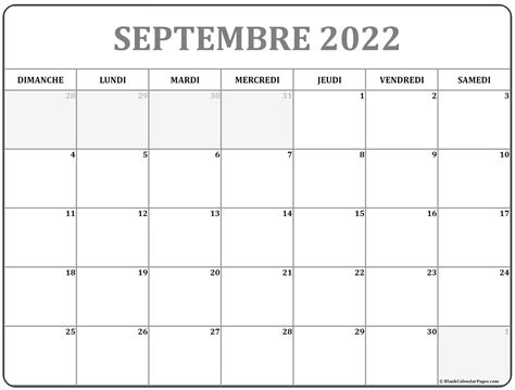 Septembre 2022 Calendrier Imprimable Calendrier Gratuit
