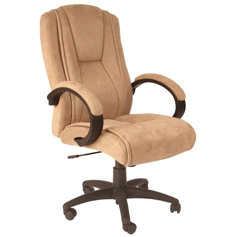You can also manually adjust the height of the chair up to 25 inches, allowing you to align it to your desk. Comfort Products Padded Faux Suede Executive Chair - Beige ...