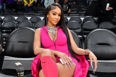 Saweetie Sits Pretty In Pink While Courtside At A Lakers Game