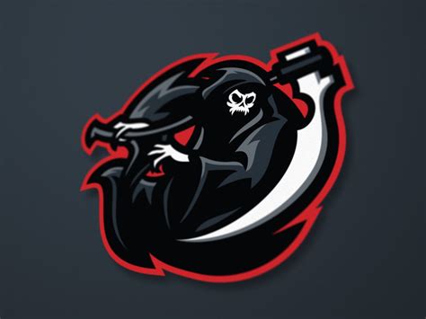Grim Reaper E Sport Mascot Logo Grim Reaper Photo Logo Design Game Logo