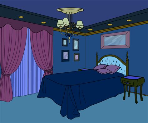 Cartoon Background Scene Bedroom