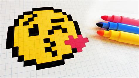 Handmade Pixel Art How To Draw Emoji Pixelart Youtube Pixel Art Facile