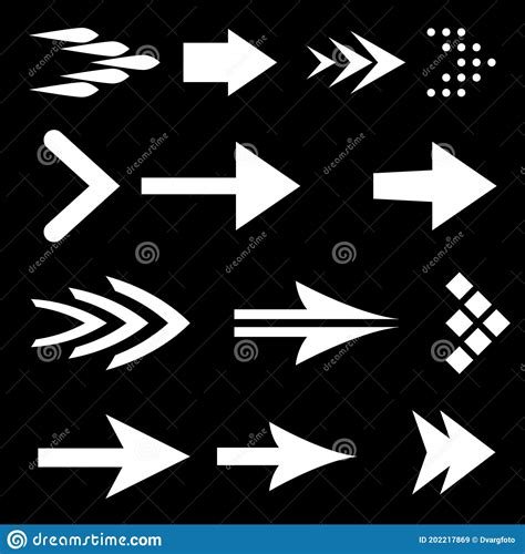 Arrow Set Stock Vector Illustration Of Black Arrows 202217869