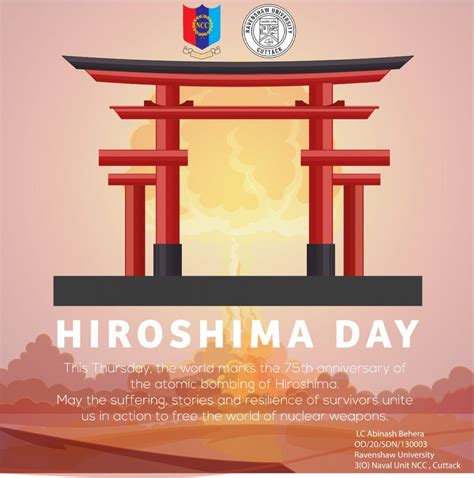 Hiroshima Day Poster India Ncc