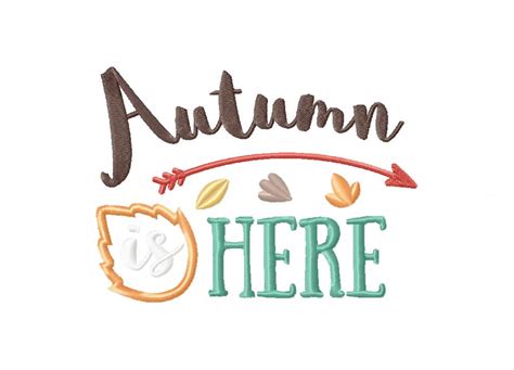 Autumn Is Here Embroidery Design Daily Embroidery