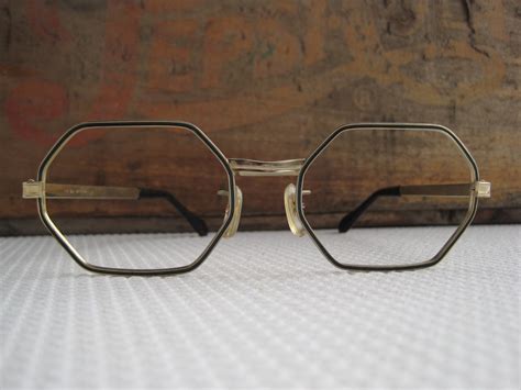 vintage octagon eyeglass frames by corrnucopia on etsy