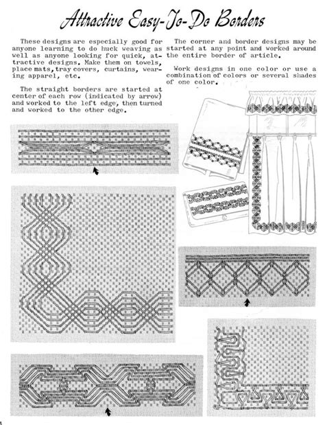 Huck Weaving Swedish Weaving Patterns Easy To Do Borders Swedish