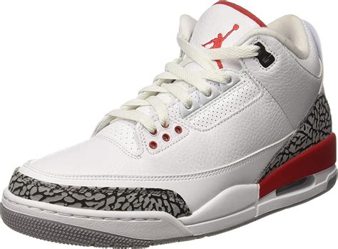 Air Jordan Scarpe Uomo Sneaker Nike 3 Retro In Pelle Bianca 136064 116
