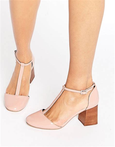 Asos One Wish T Bar Heels Pink T Strap Shoes Ankle Strap Heels Ankle Straps Strap Pumps T