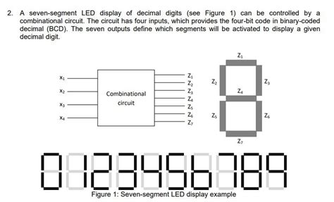 Solved 2 A Seven Segment Led Display Of Decimal Digits See