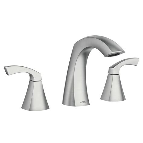 Moen Lindor Spot Resistbrushed Nickel 2 Handle Widespread Watersense Bathroom Sink Faucet With