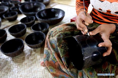 In Pics Traditional Handicraft Lacquerware In Myanmar Xinhua