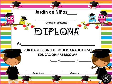 Resultado De Imagen Para Diplomas De Preescolar Graduacion Diplomas Images