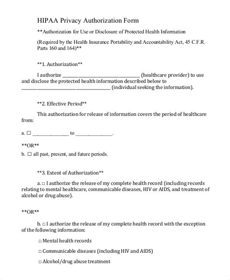 Free 8 Sample Hipaa Release Forms In Pdf Ms Word
