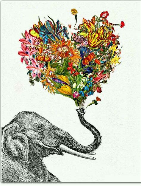 Elephant Flower Art Art Hunt Pinterest Elephants Flower Art And