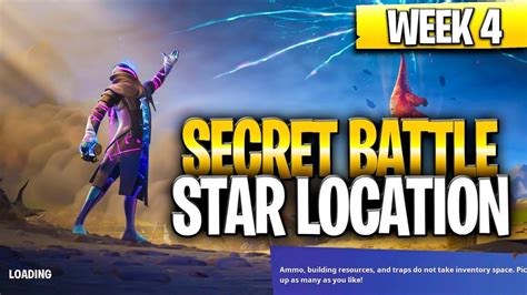 Week 4 Secret Battle Star Location Guide Fortnite Find The Secret