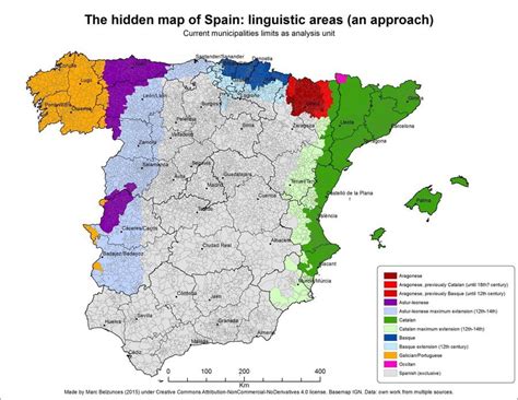 Languages On Spain Language Map Map Of Spain Imaginary Maps