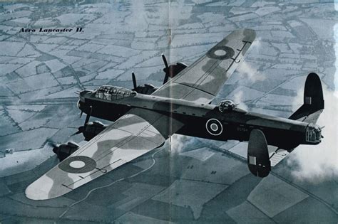 Avro Lancaster Ii Bristol Hercules Powered 4 Engine British Bomber