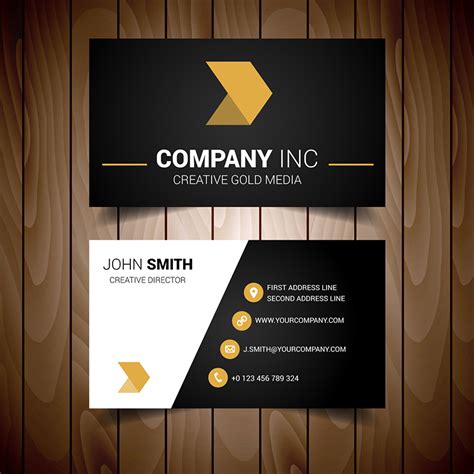20% off with code augustsaving. Black And Gold Minimal Business Card 192858 Vector Art at ...