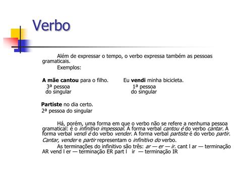 O Que é Verbo No Infinitivo